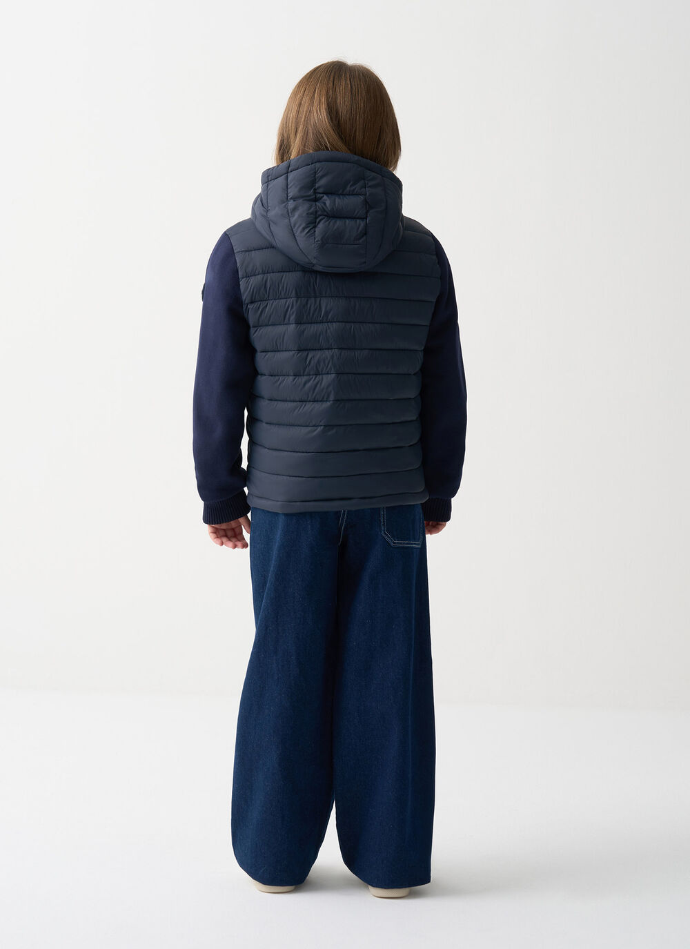 Unisex jacket with fleece sleeves image number 3