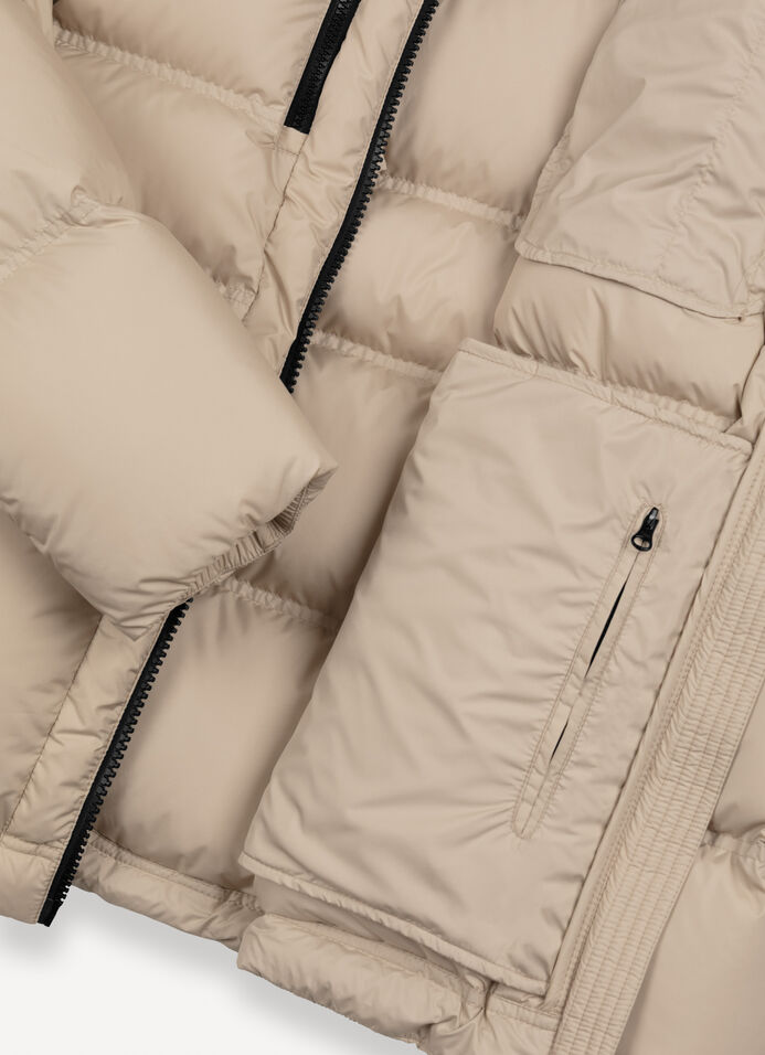 Puffy down jacket with hood image number 6