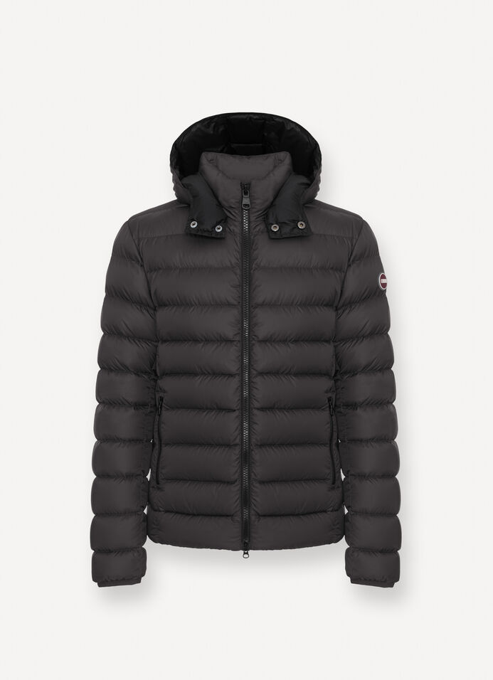 Sporty down jacket with detachable hood image number 4