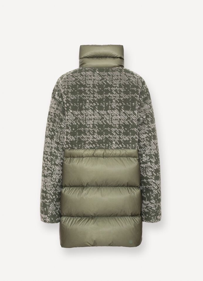 Jacquard down jacket with padded collar image number 5