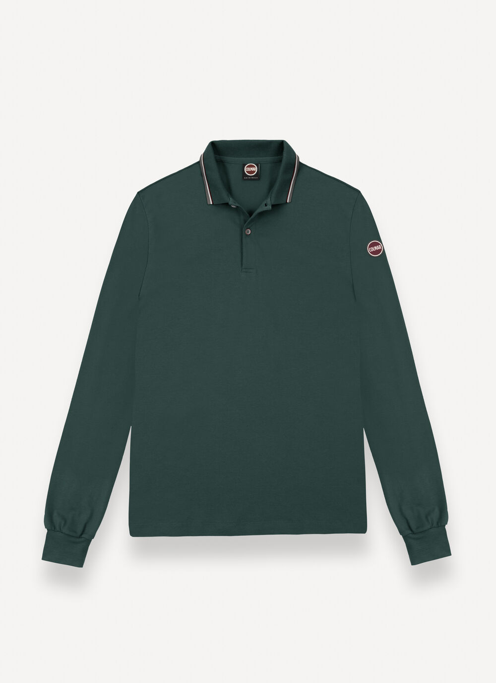 Long-sleeved polo shirt in stretch piqu&eacute; image number 3