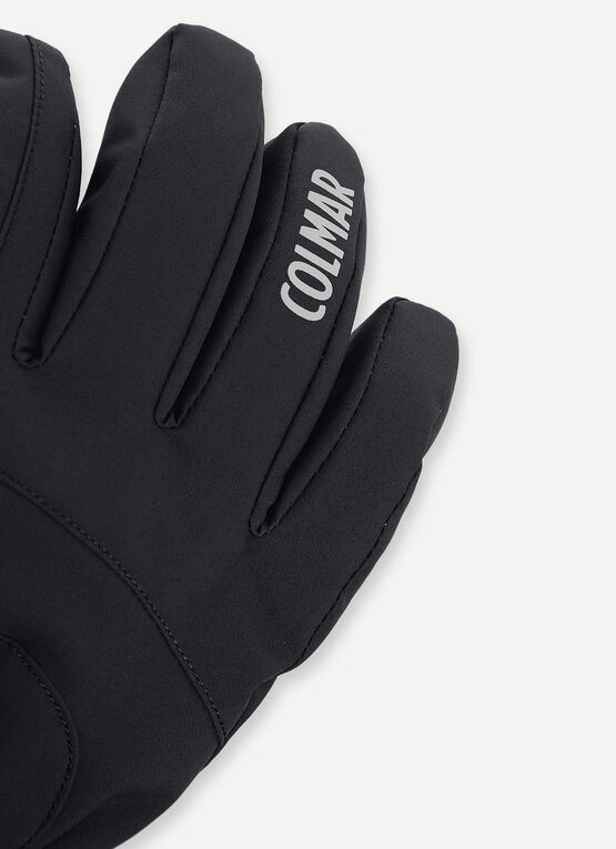 Women's ski gloves with faux fur trim