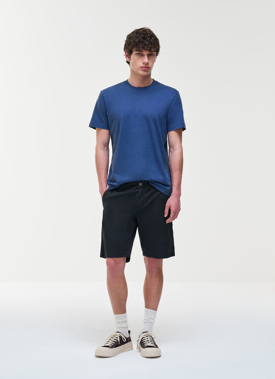 T-shirt &agrave; col rond en coton