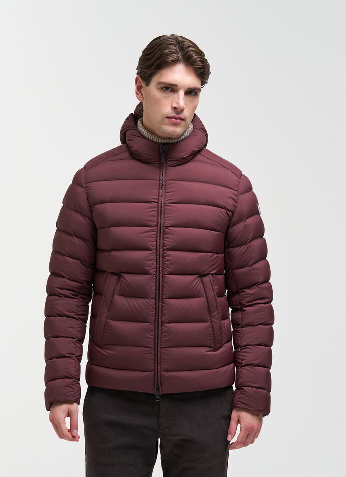 Hooded down jacket