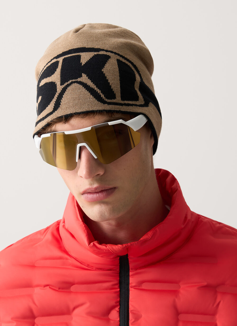 Men's reversible hat with jacquard print image number 0