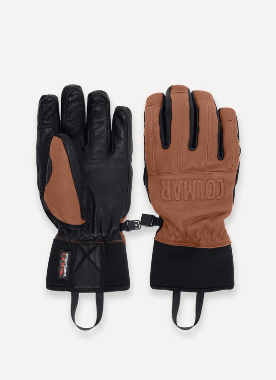 Men's leather ski gloves
