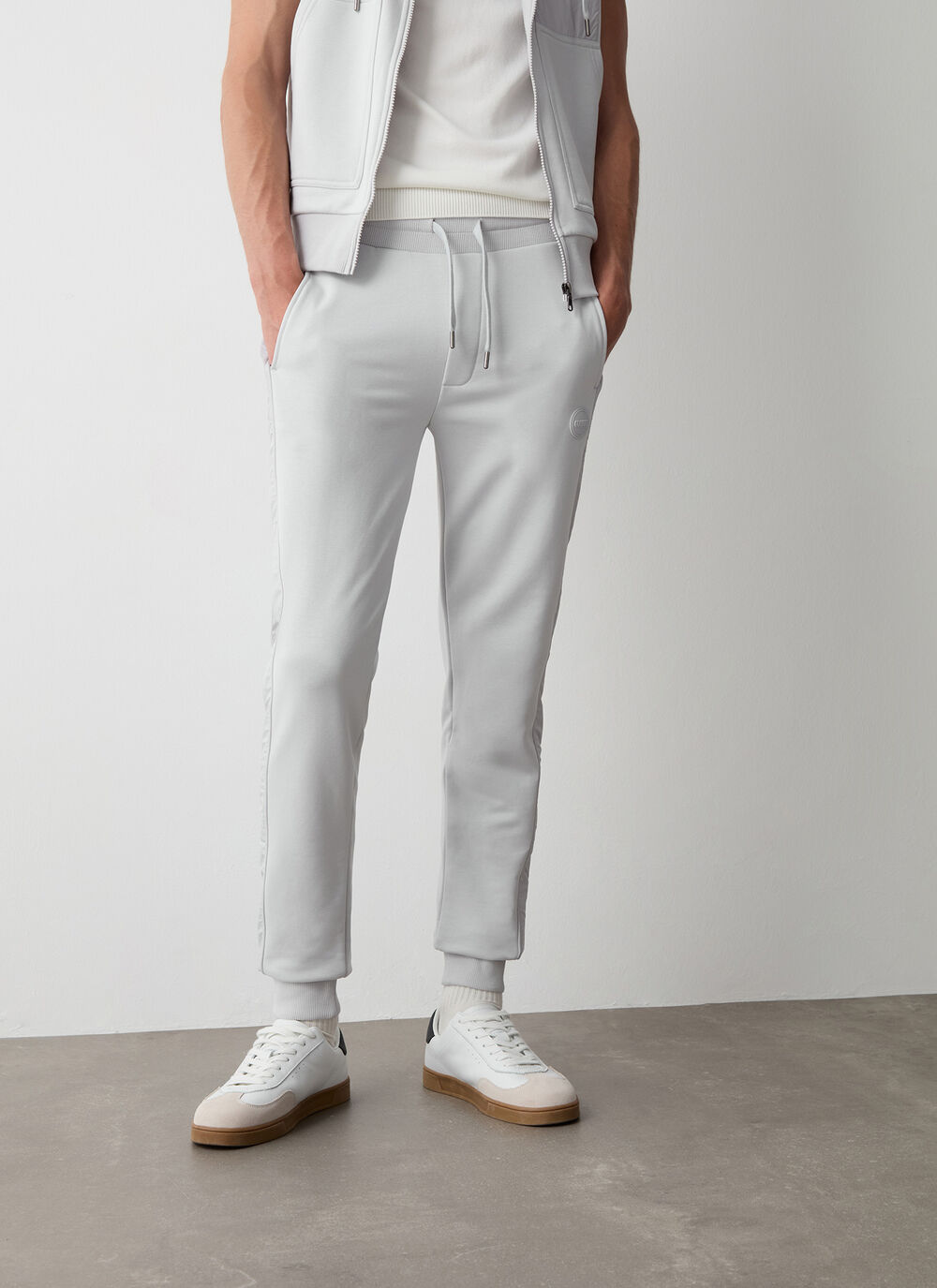 Fleece trousers with nylon band image number 1