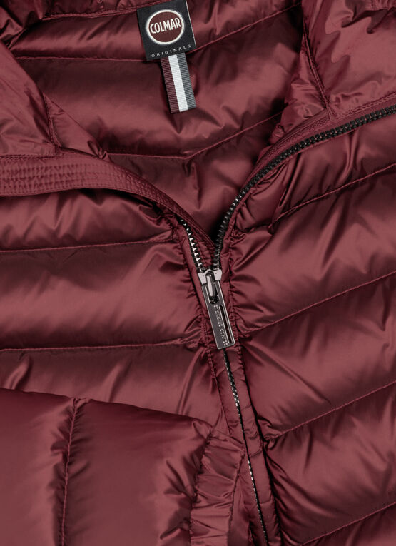 Quilted down jacket with hood