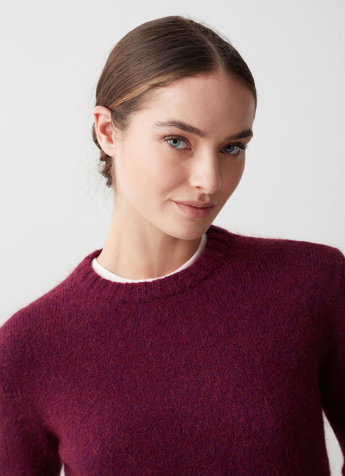 Crew-neck mohair-blend pullover image number 2
