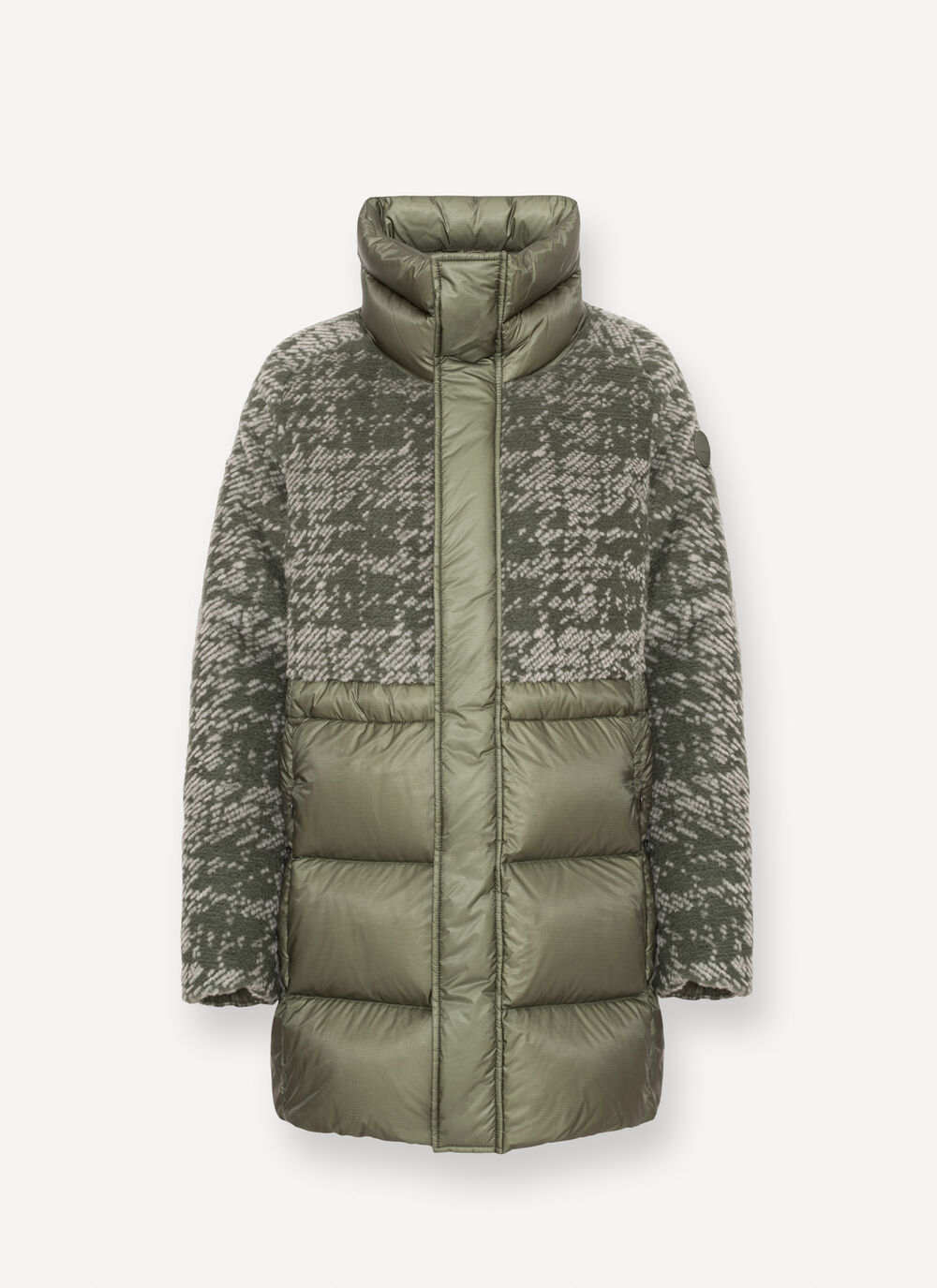 Jacquard down jacket with padded collar image number 4