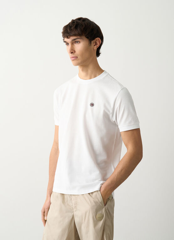 Piqué T-shirt with slits