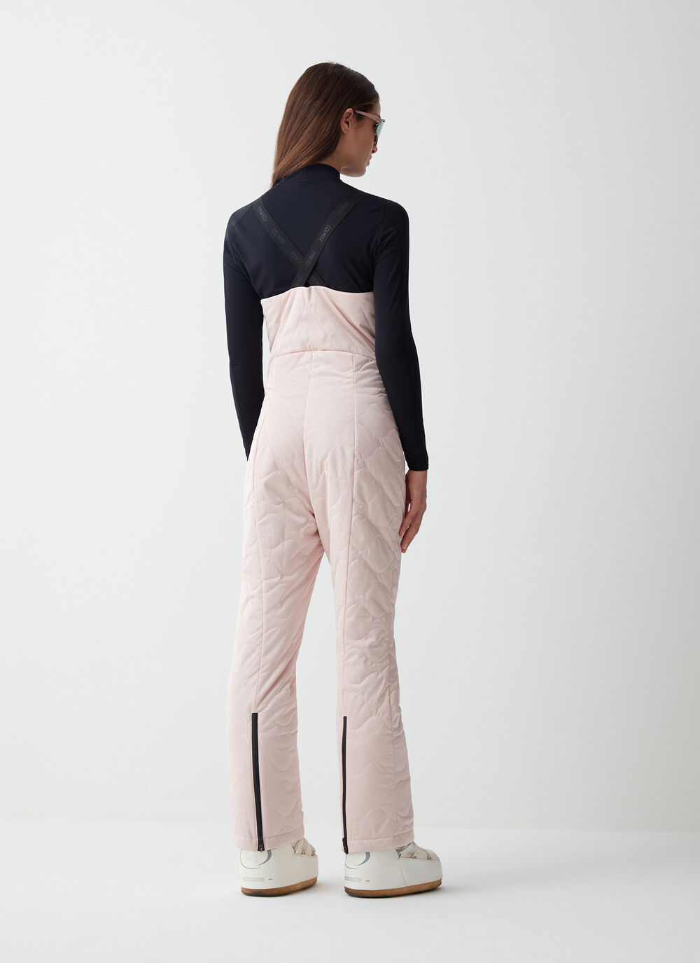 Padded satin salopettes image number 2