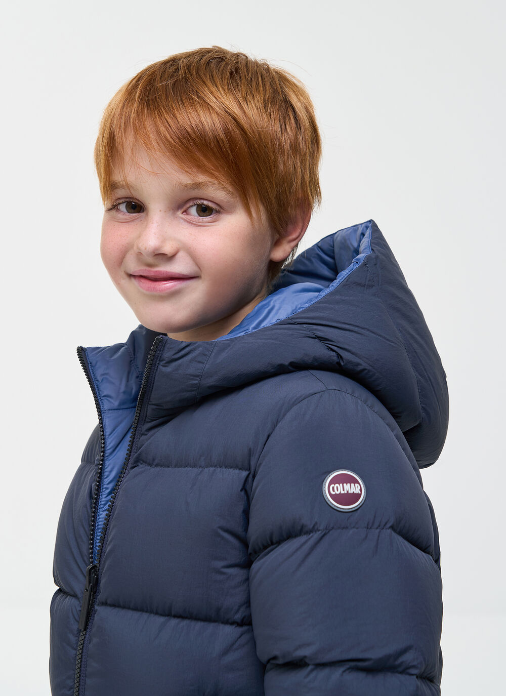 Reversible hooded quilted jacket