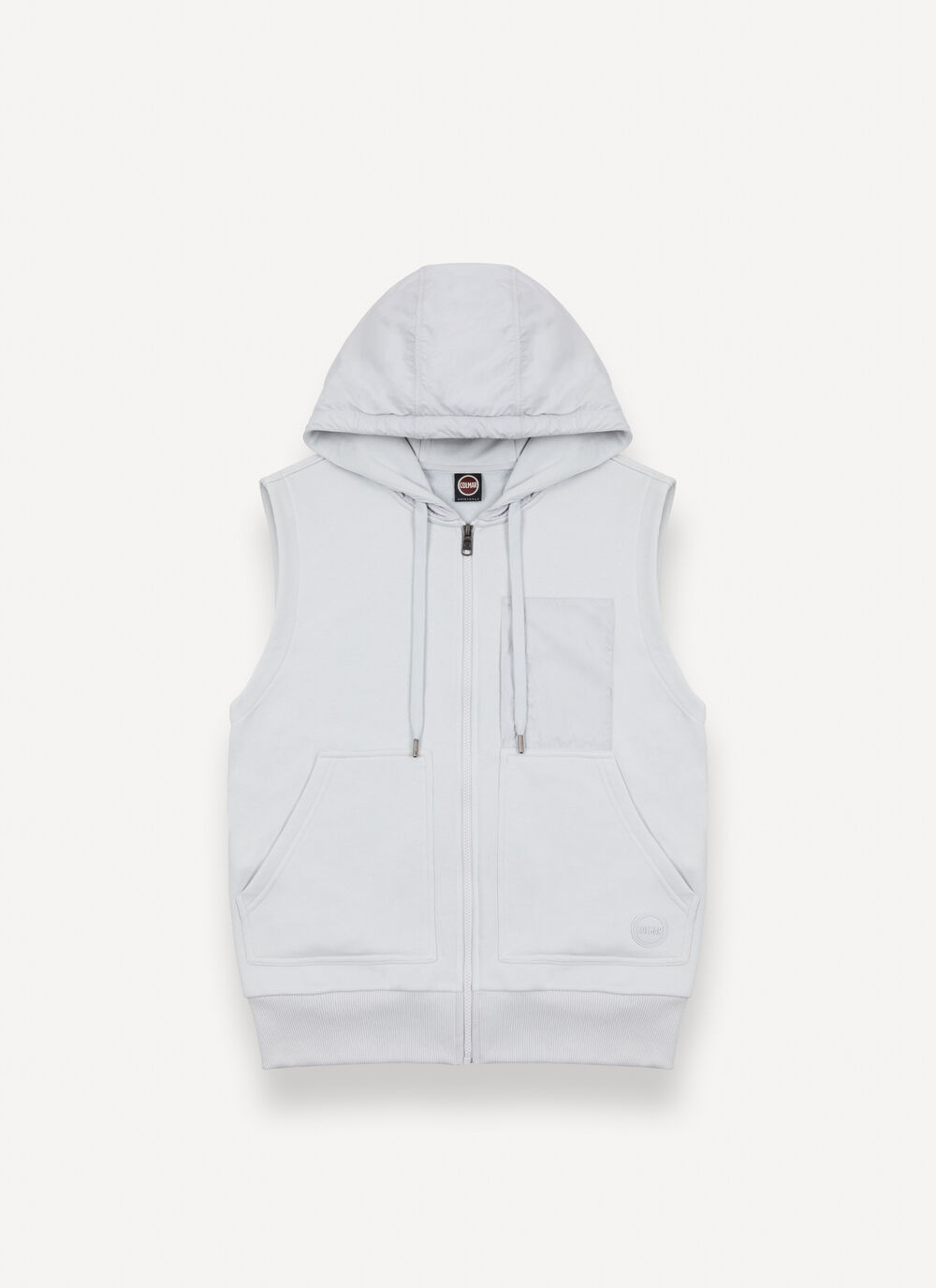 Fleece gilet with nylon details image number 4