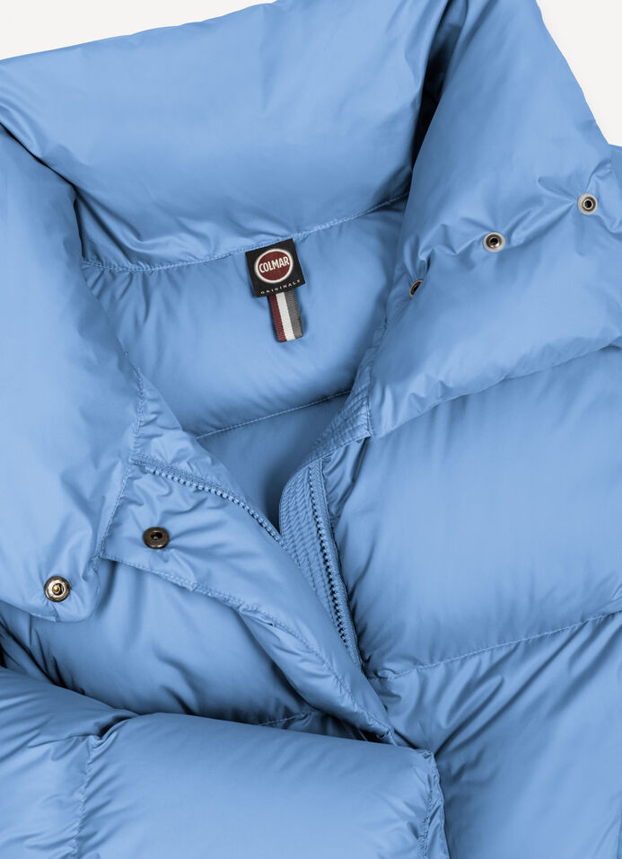 Long oversized down jacket with maxi-collar image number 6