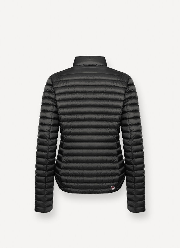 Autumn down jacket with shaped hem image number 5