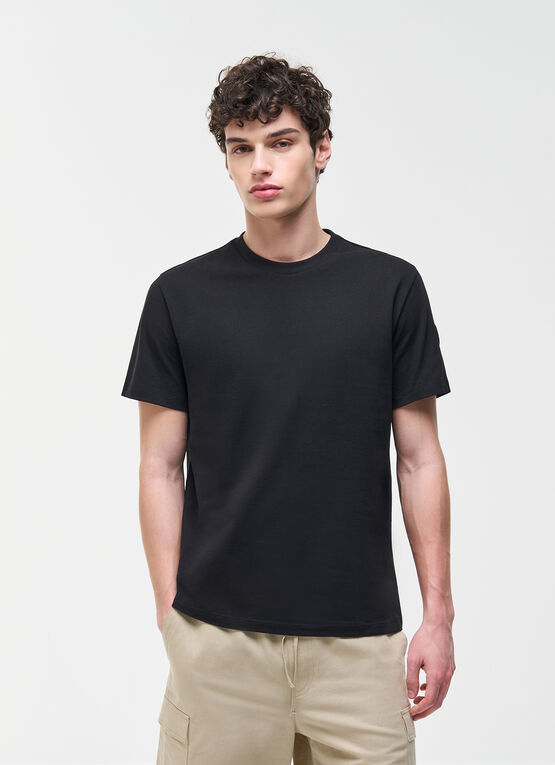 T-shirt logot&eacute; en coton piqu&eacute;