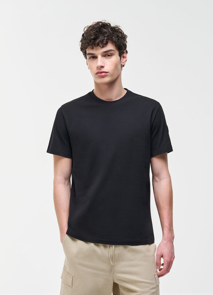 T-shirt logot&eacute; en coton piqu&eacute;