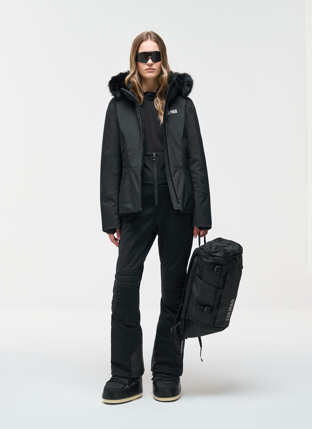 Yin & Yang ski jacket with faux fur image number 0