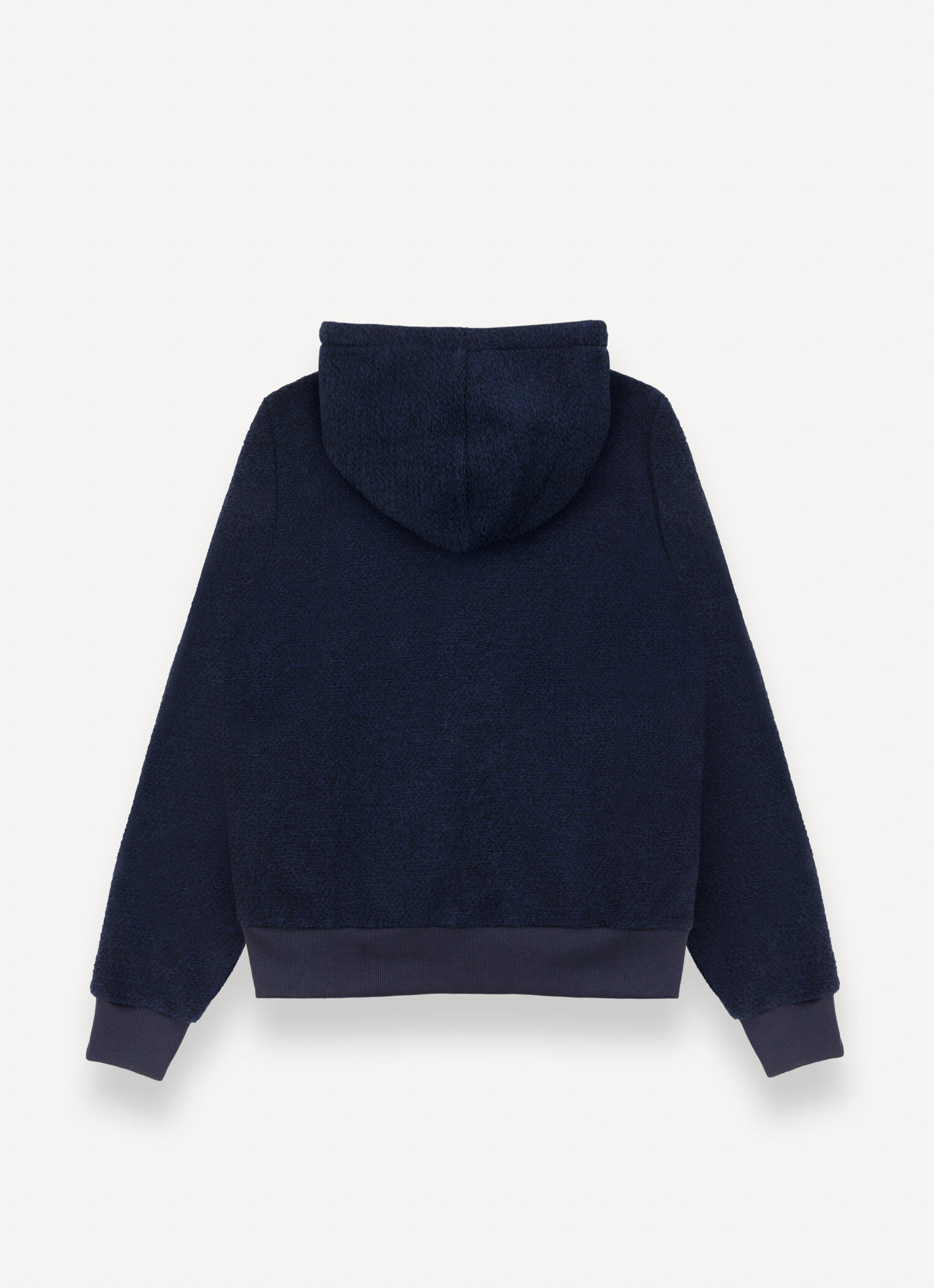 Hooded wool sweatshirt with knit effect - NAVY BLUE | Colmar