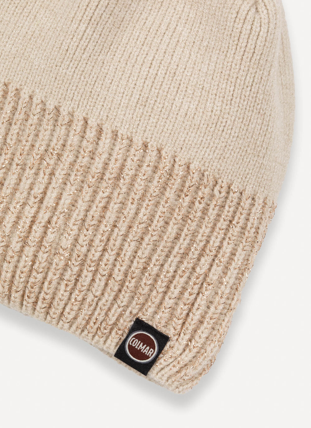 Hat with lurex rib knit image number 3