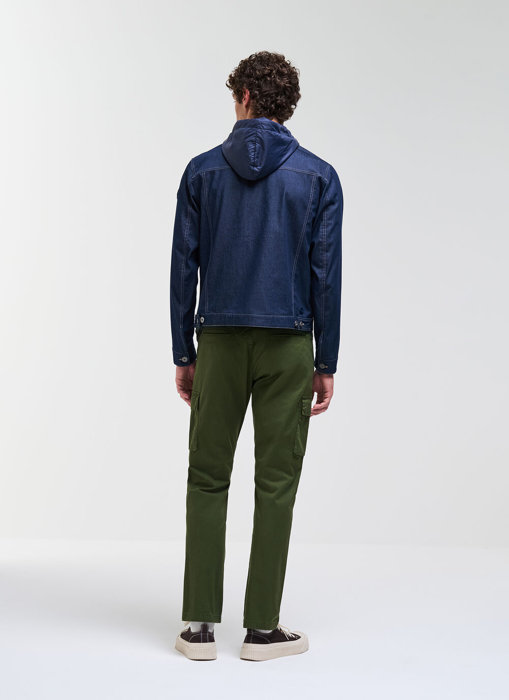 Denim jacket with detachable hood image number 3