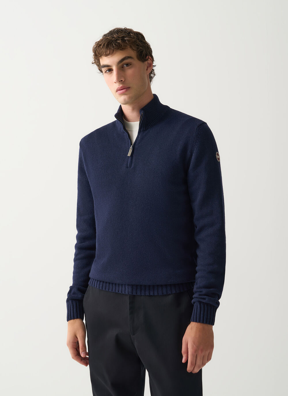Branded half-zip pullover image number 1