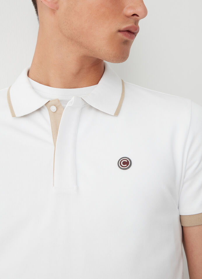 Poloshirt aus Piqué mit zweifarbigen Details image number 2