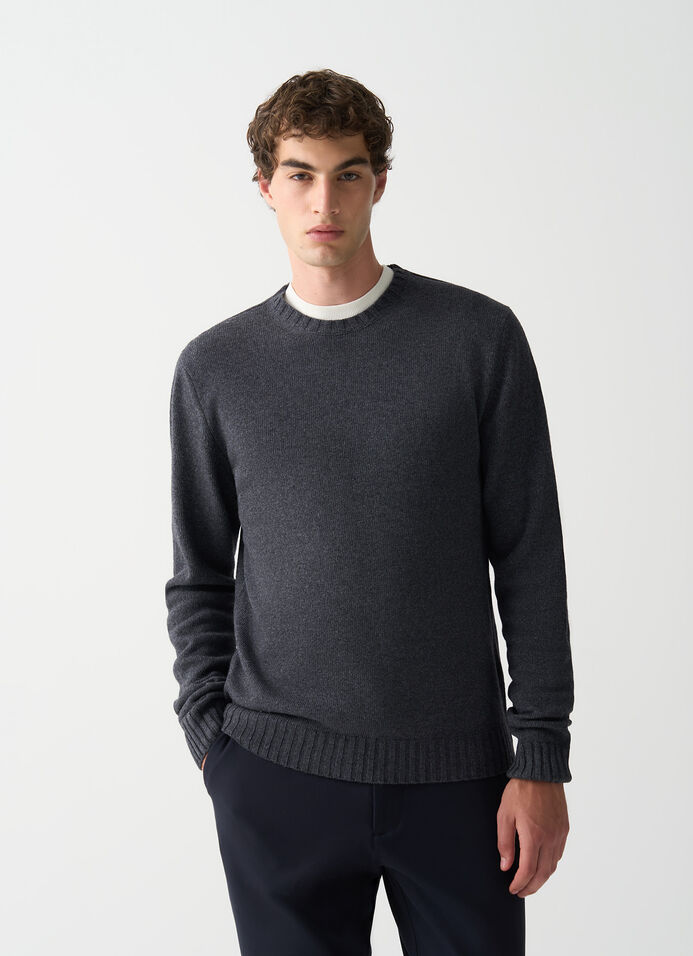 Branded wool pullover image number 1