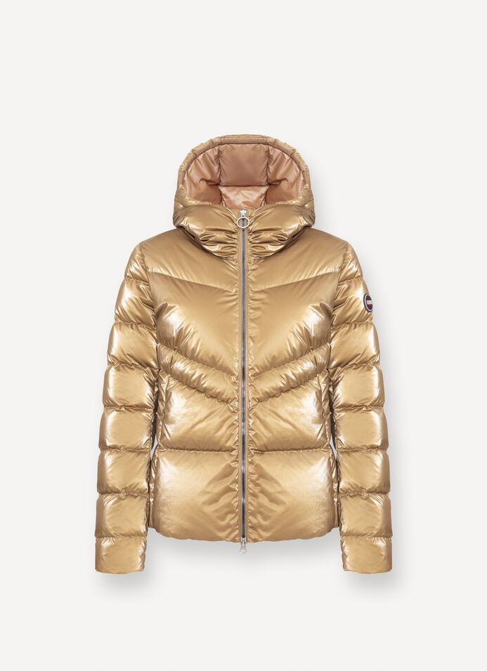 Metallic-effect gold down jacket image number 4