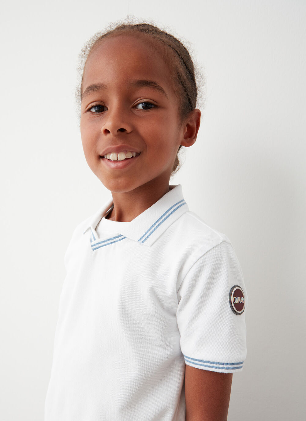 Contrasting striped polo-shirt image number 2