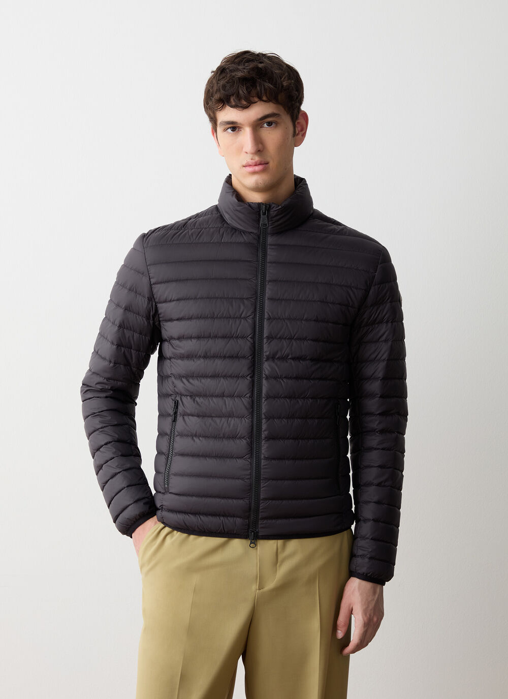 Autumn-weight down jacket with padded collar image number 0