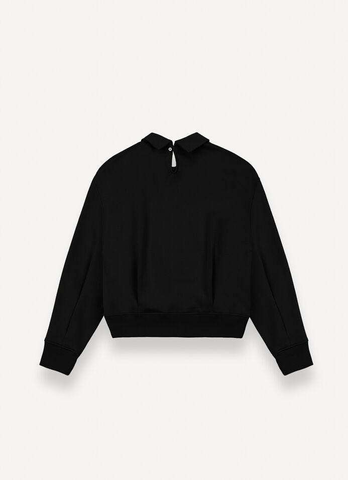 Sweatshirt with collar and darts image number 4