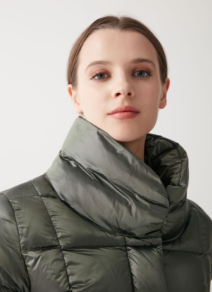 Iridescent down jacket with side opening Colmar