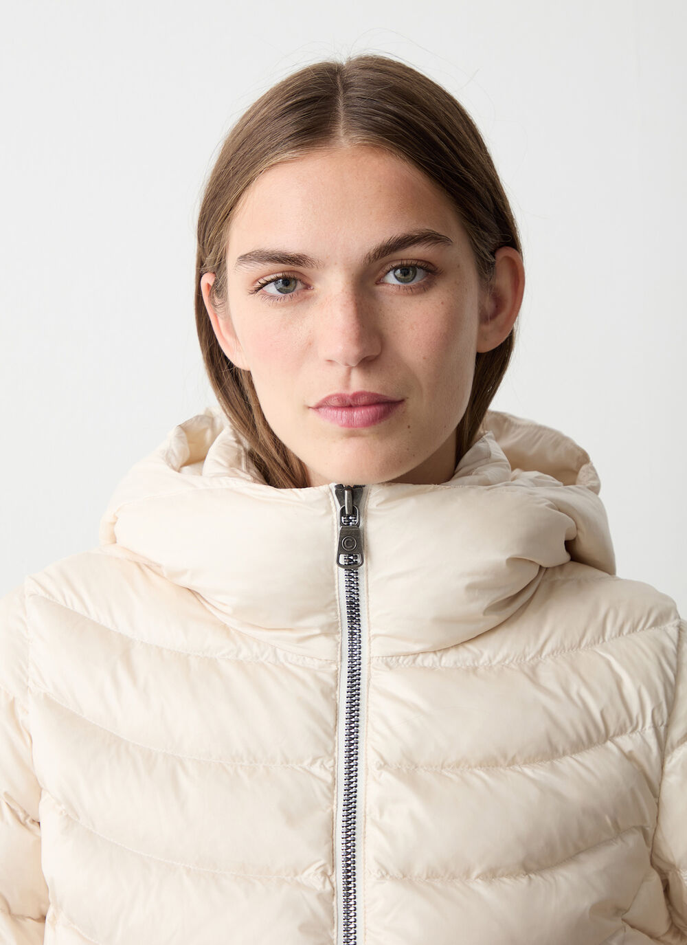 Long down jacket with inner vest image number 1