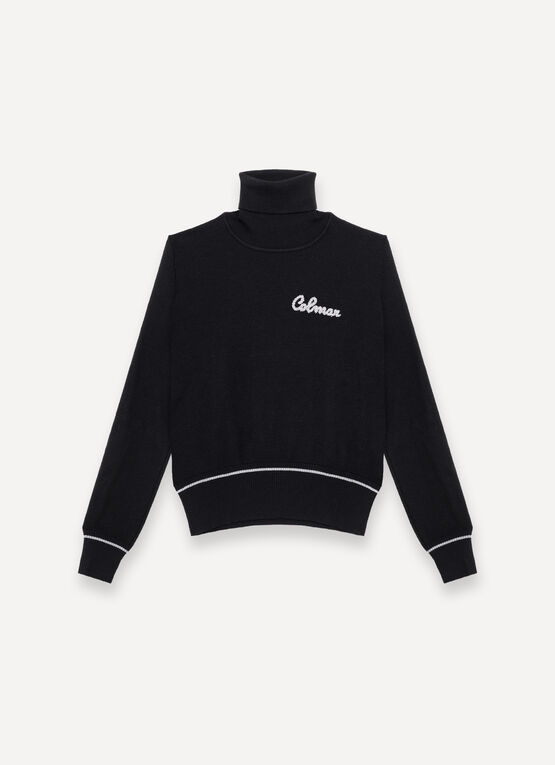 Woollen ski polo-neck 