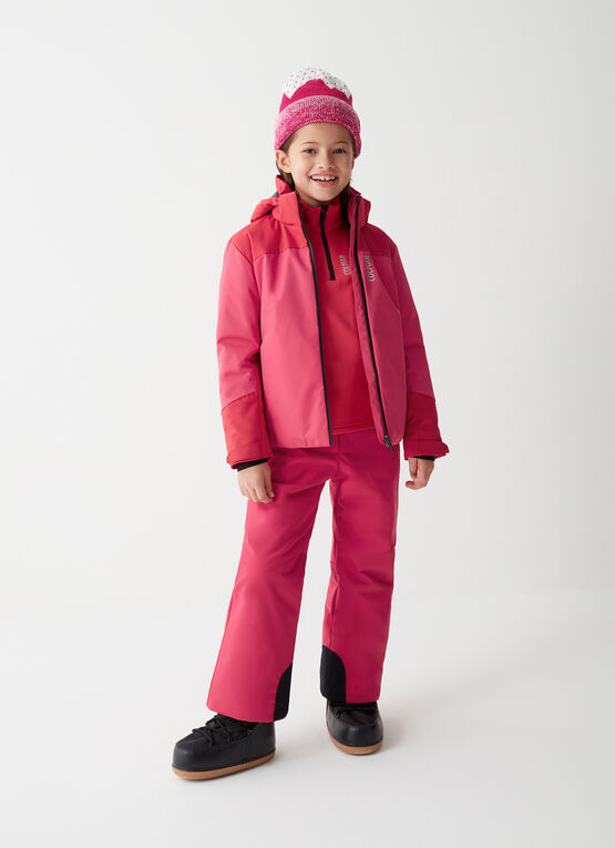 Girls’ colourblock ski jacket
