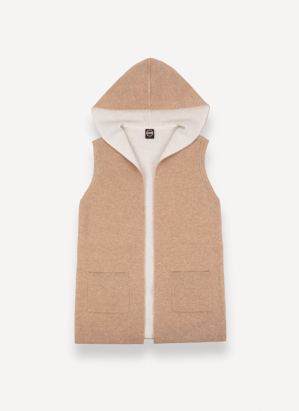 Offene Weste aus zweifarbigem Wollstoff image number 3