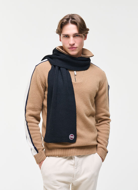 Unisex rib-knit scarf