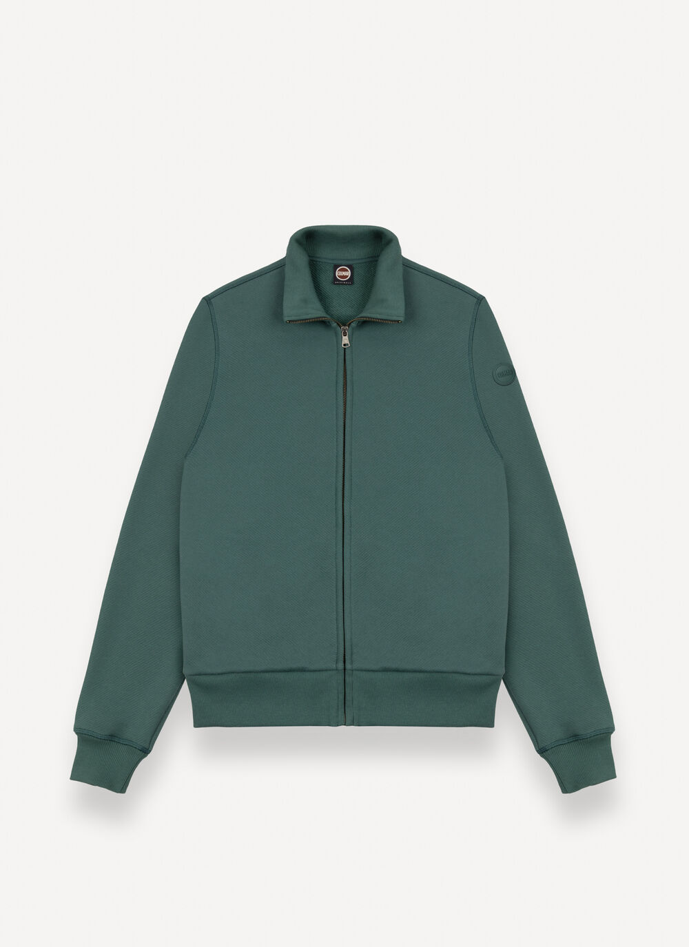 Felpa con zip trama diagonale image number 3