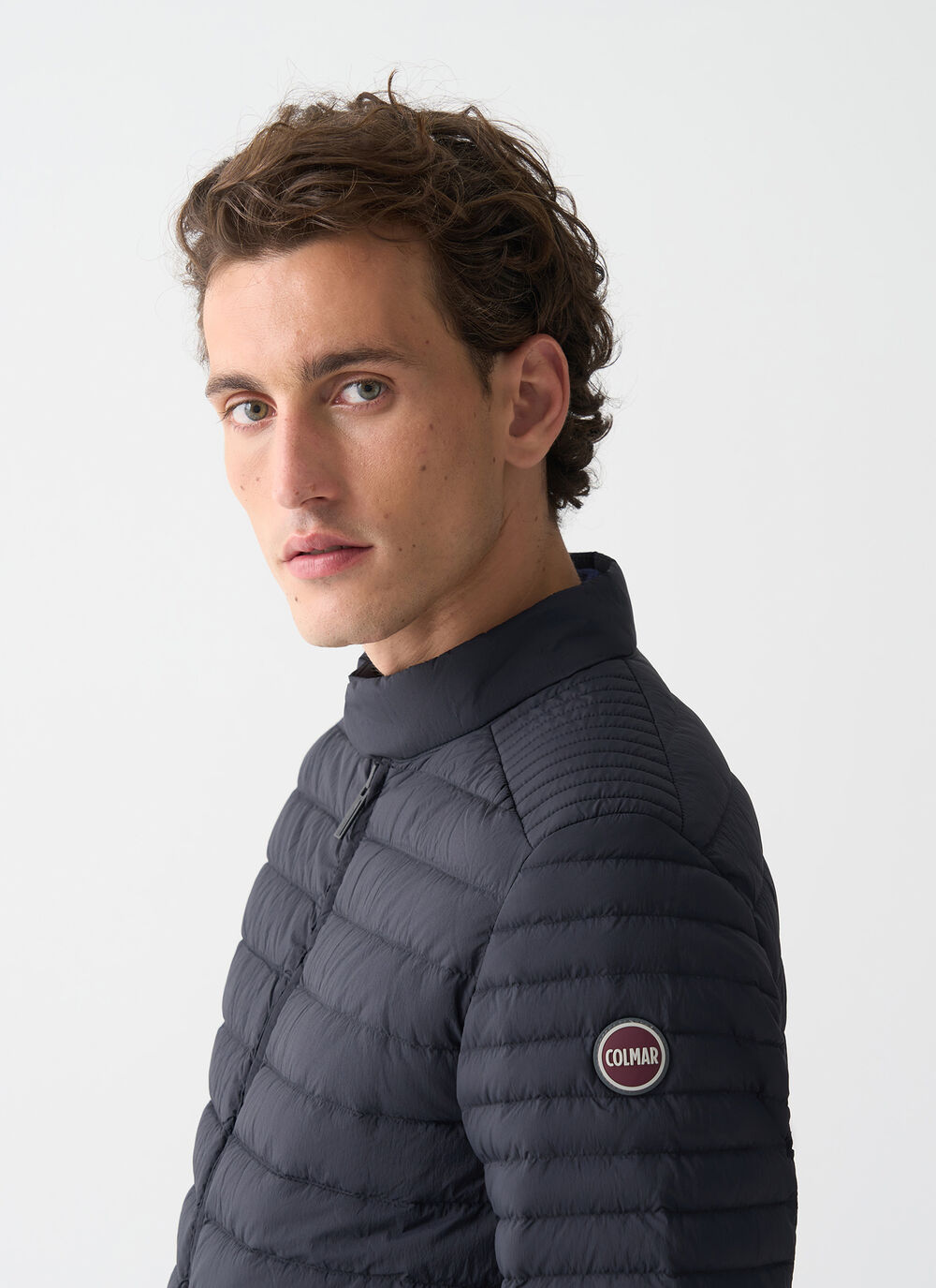 Lightweight down biker jacket image number 2