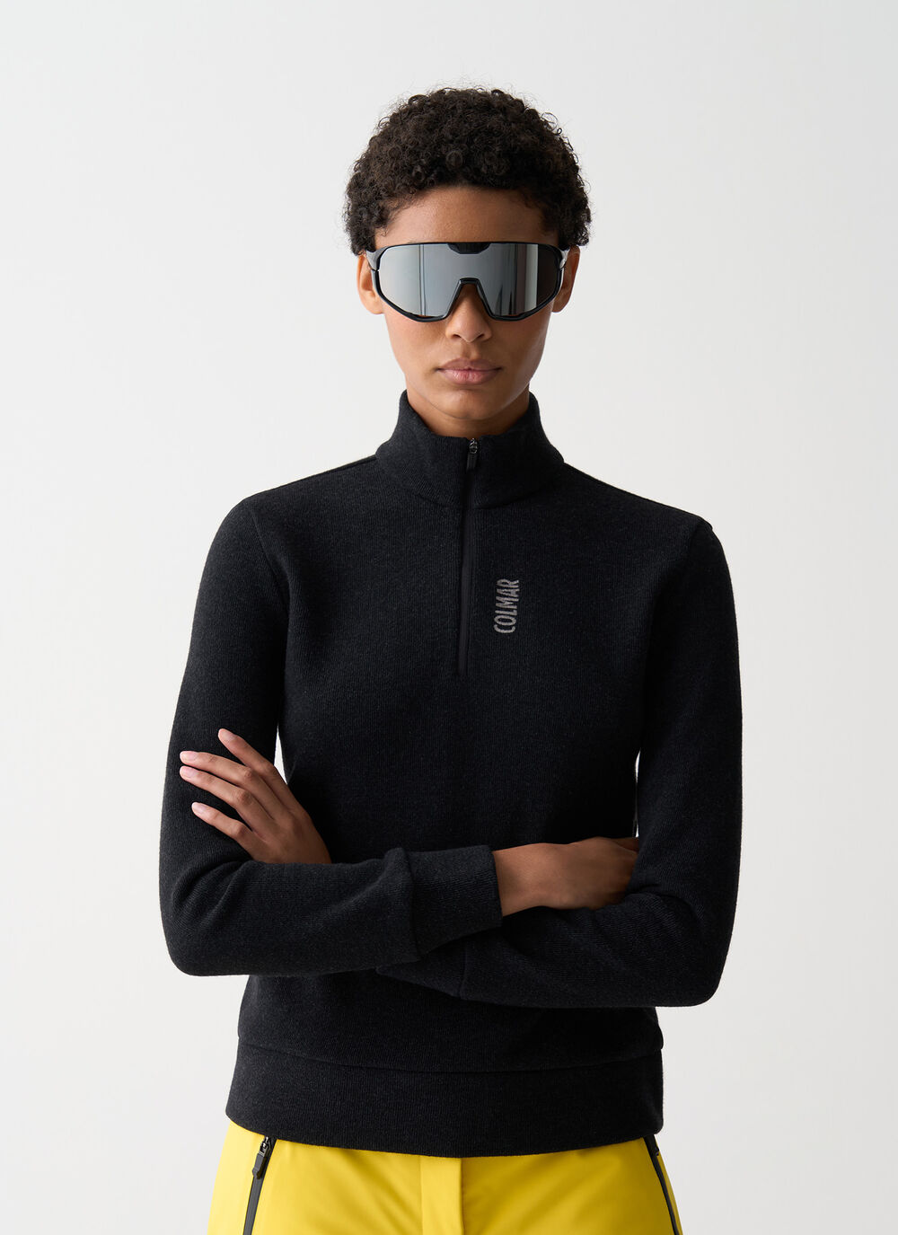 Half-zip wool ski fleece image number 1