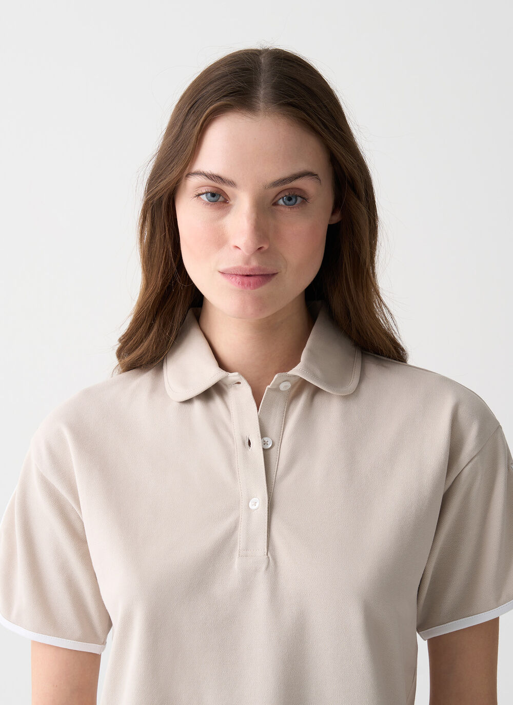 Polo-shirt with rounded sleeves image number 2