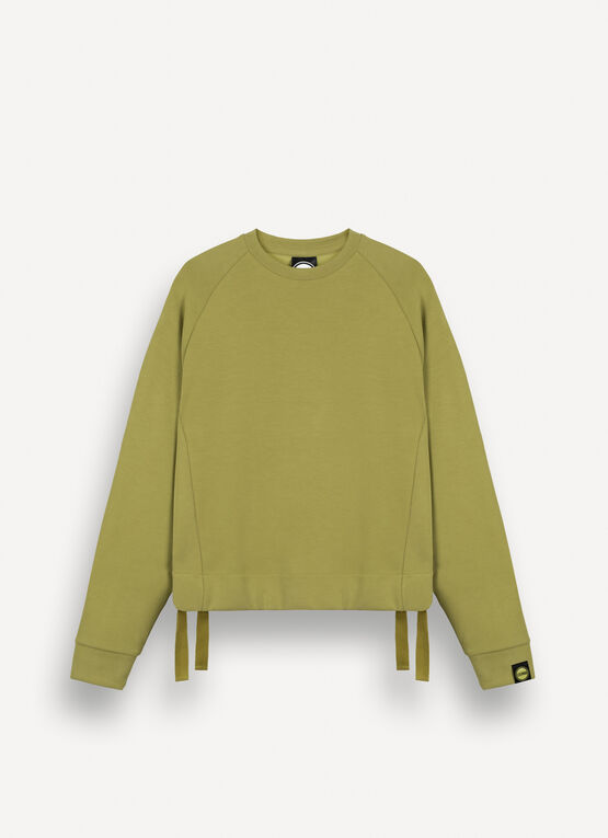 Sweat-shirt à col rond avec cordon de serrage 