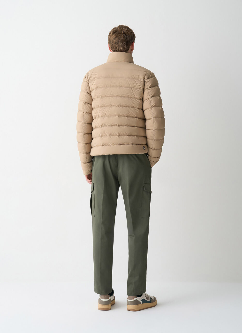 Down jacket with padded collar image number 3