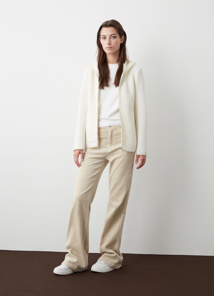 Pullover con zip e cappuccio image number 1