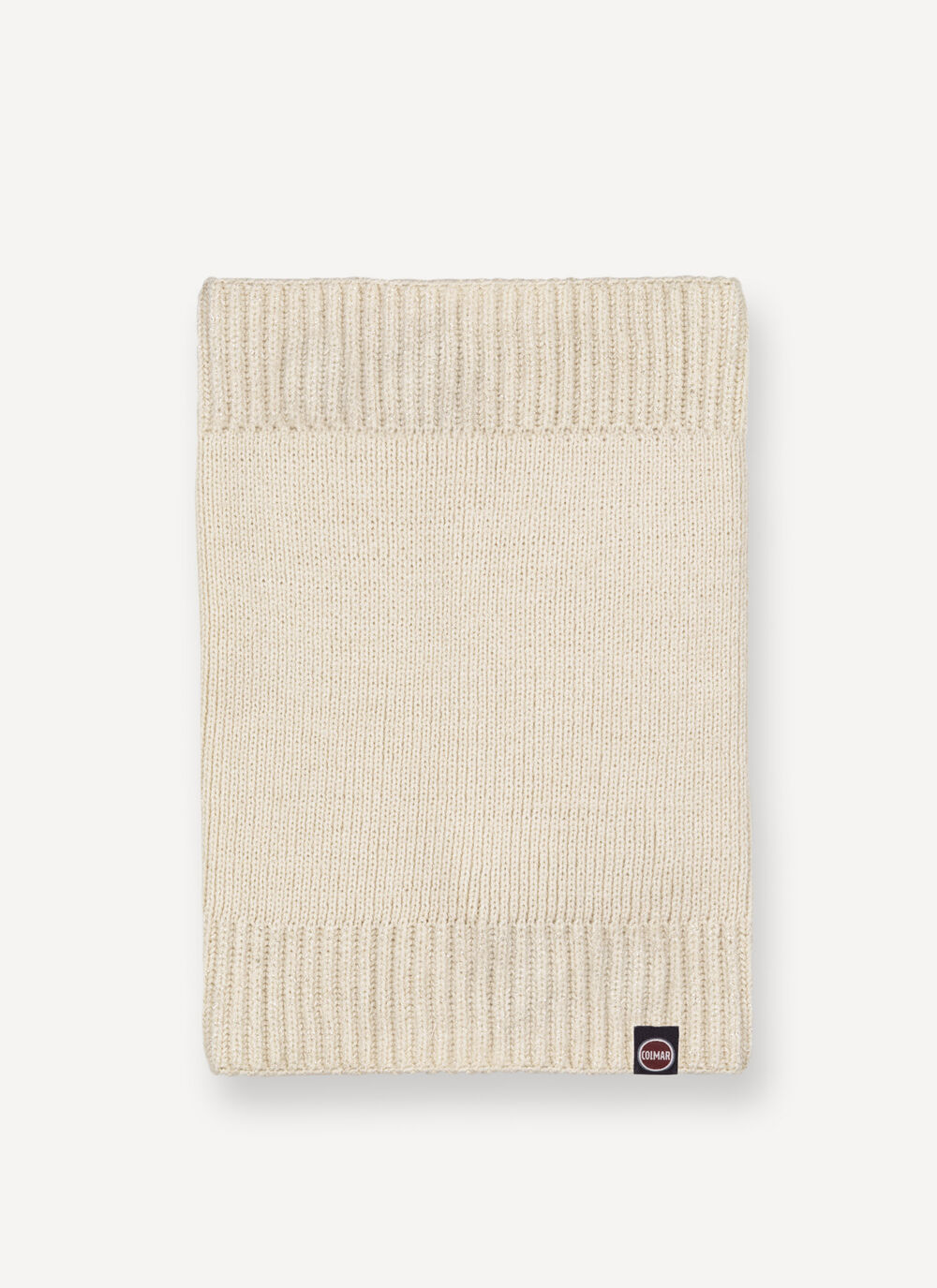 Neck warmer with lurex rib knit image number 1