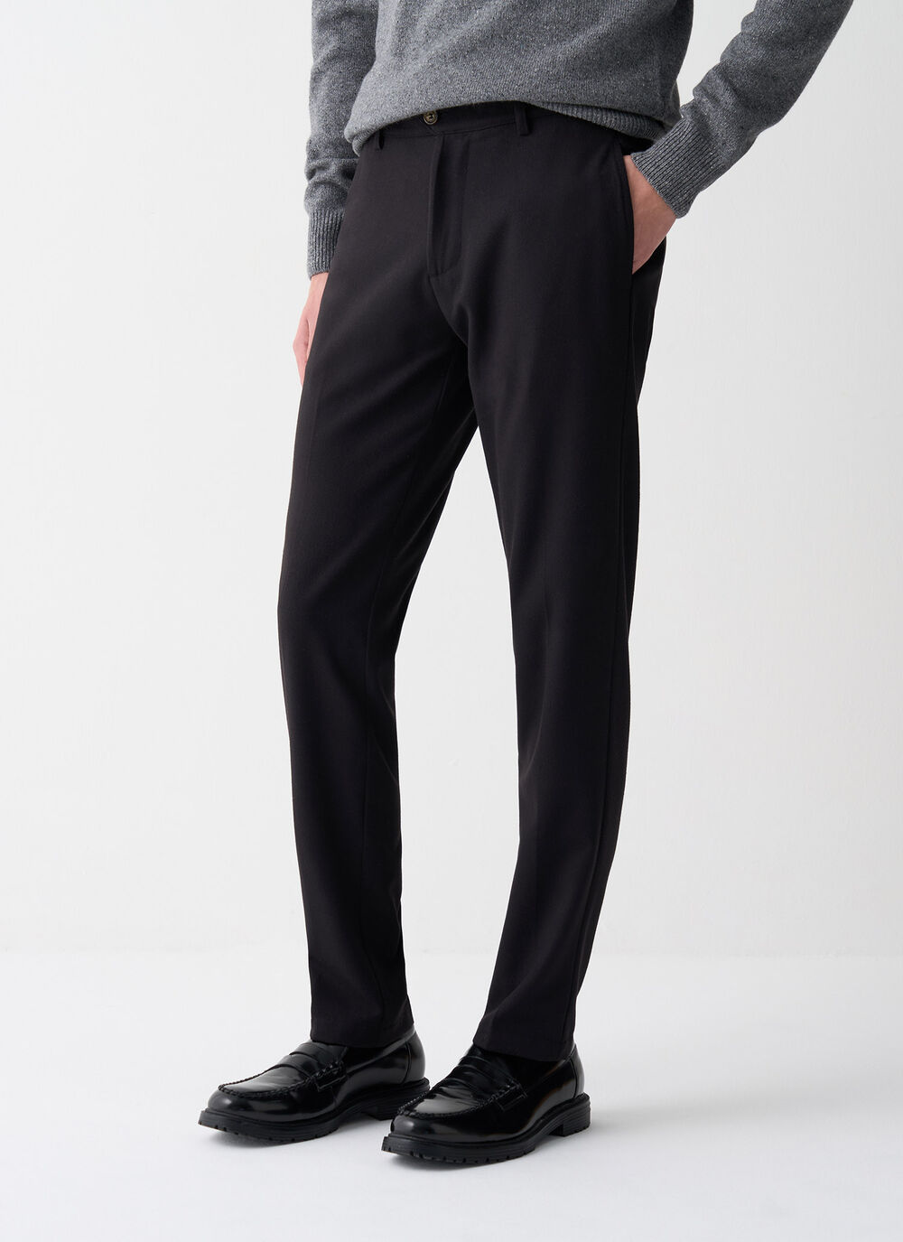 Wool-effect trousers image number 1