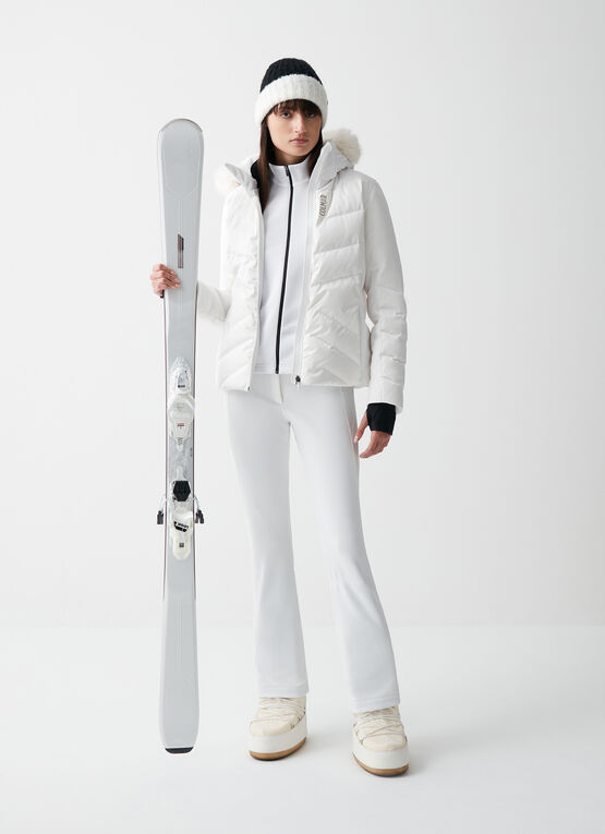 Extra-warm down ski jacket with fur