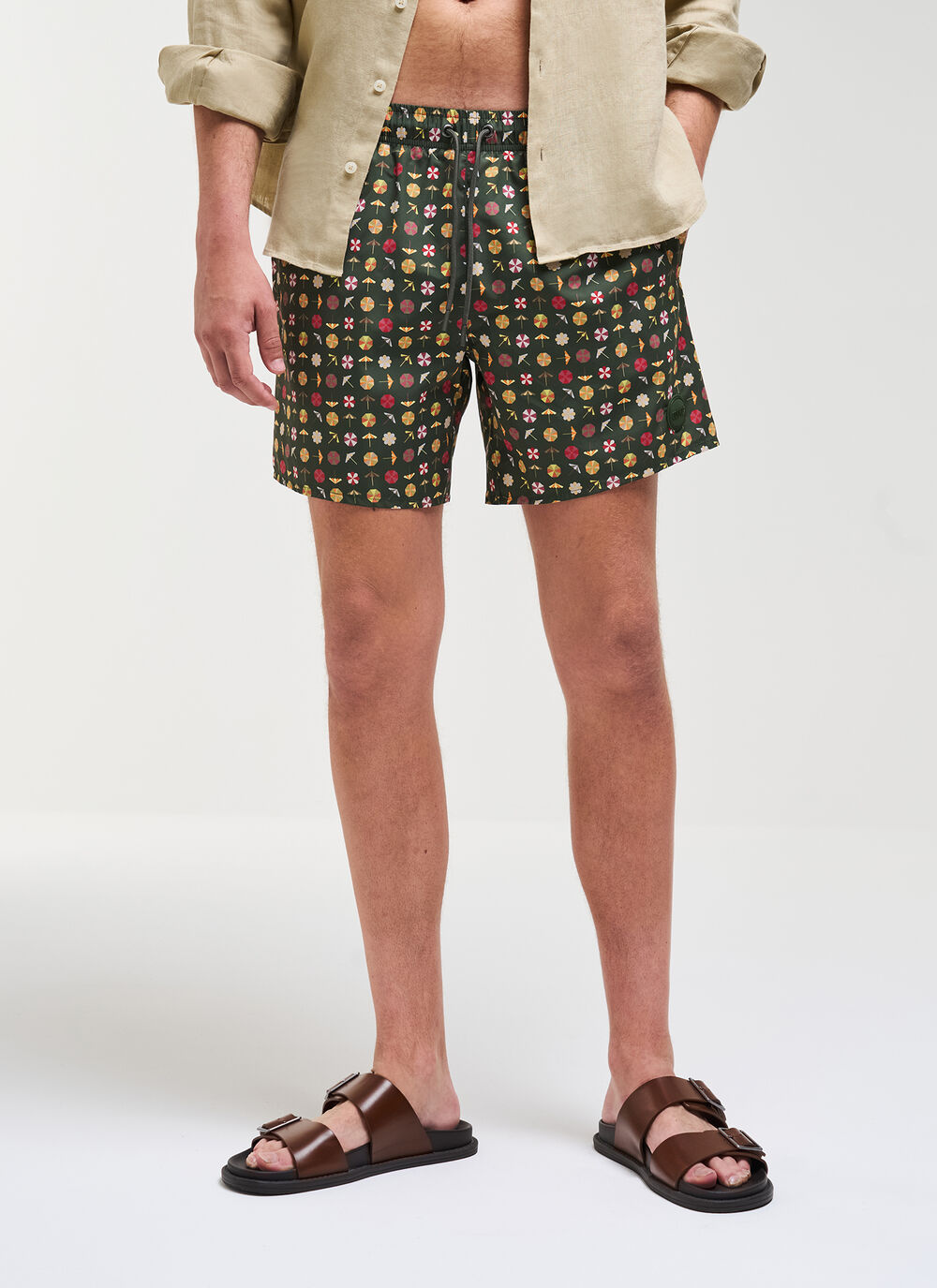 Patterned swimming trunks image number 1